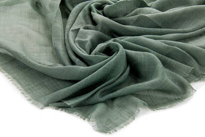 Flamed Square Cotton Throw - A. Green - 2