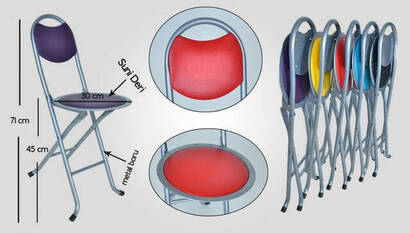 Foldable Prayer Stool - Backed Stool - Picnic Chair - 3