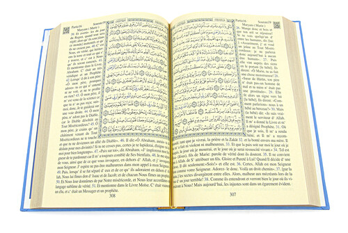 French Meal Quran Medium Size - Blue - 3