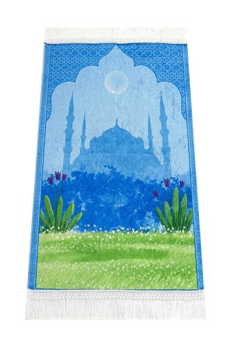 French Piggy Bank My Prayer Rug - Blue - 2