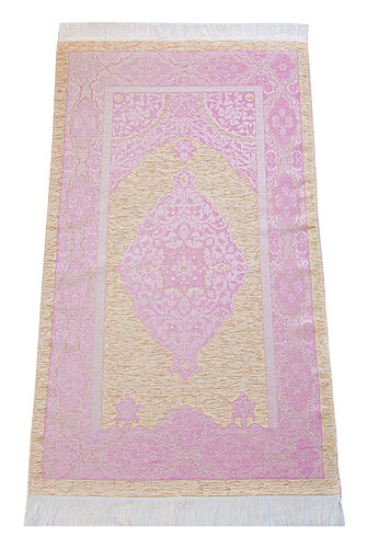 German Meaning Medina Calligraphy Quran and Prayer Rug Set Pink - 6