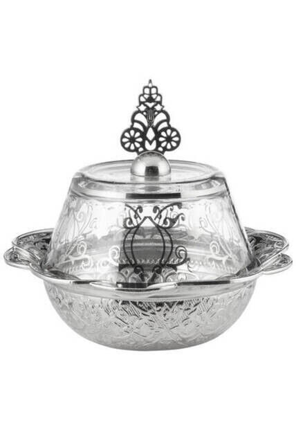 Hac Umrah Glass Covered Sugar Bowl and Date Bowl - 2