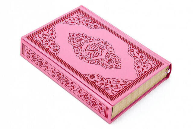 Hafiz Boy Rose Patterned ColorEd Koran Karim (Pink) - 9.1123 - 3