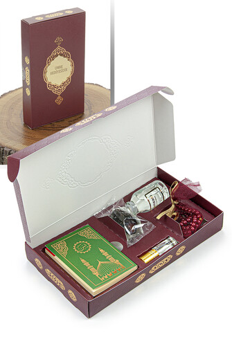 Hajj and Umrah Gift Set - Claret Red - 1