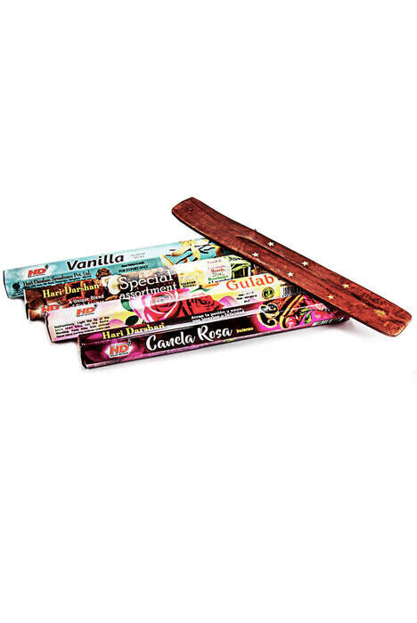 Hari Darshan Incense - Boat Gift - Canela Rosa - Rose - Mixed - Vanilla - 2