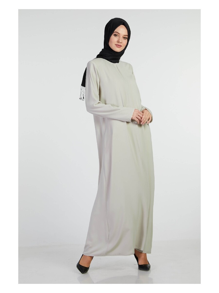 İhvan Elit Fabric Gray Aveze Abaya - 1