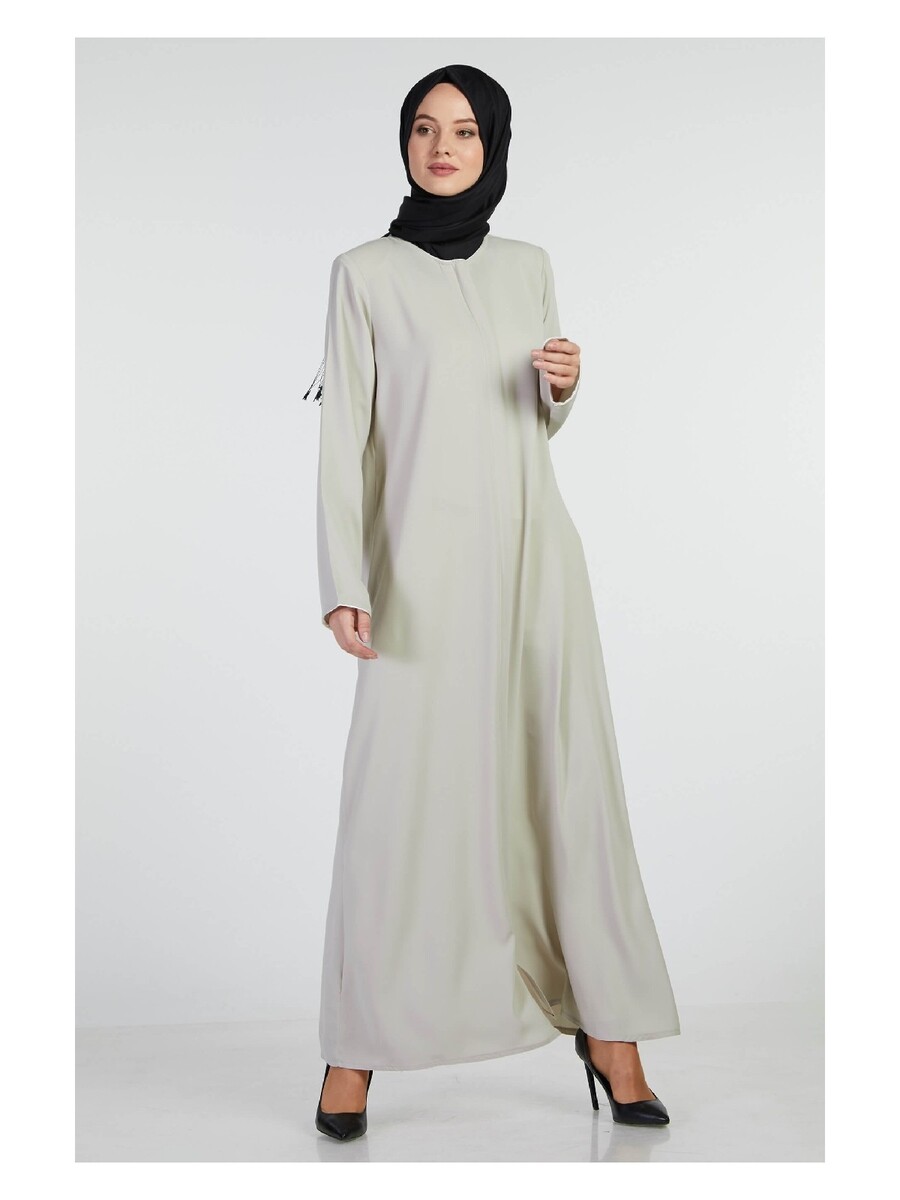 İhvan Elit Fabric Gray Aveze Abaya - 2