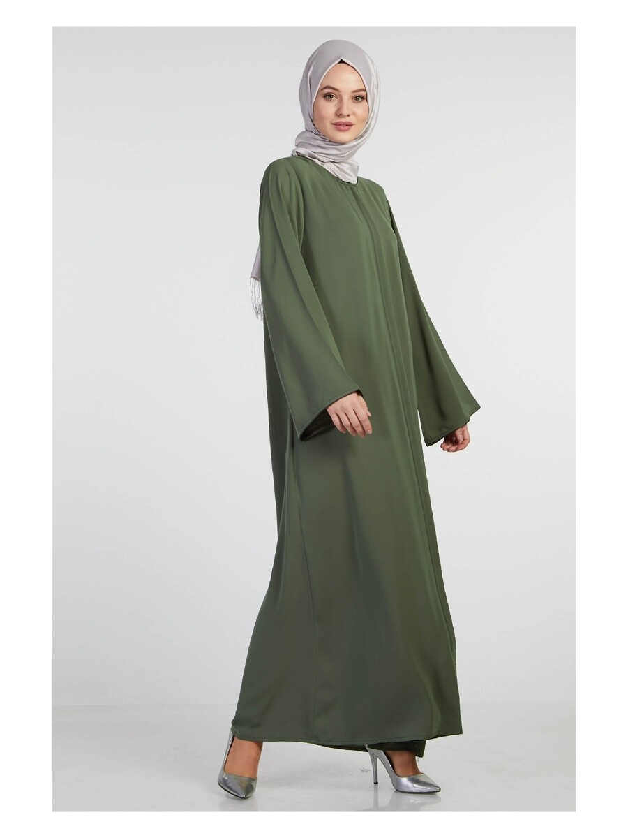 İhvan Elit Fabric Khaki Aveze Abaya - 1