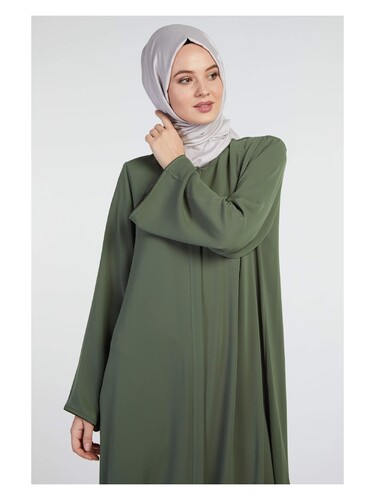 İhvan Elit Fabric Khaki Aveze Abaya - 5