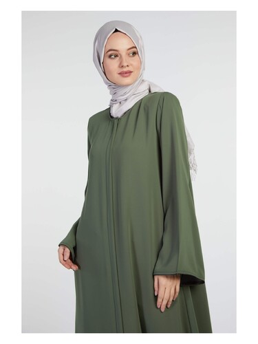 İhvan Elit Fabric Khaki Aveze Abaya - 6