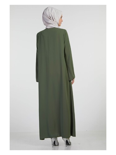 İhvan Elit Fabric Khaki Aveze Abaya - 7