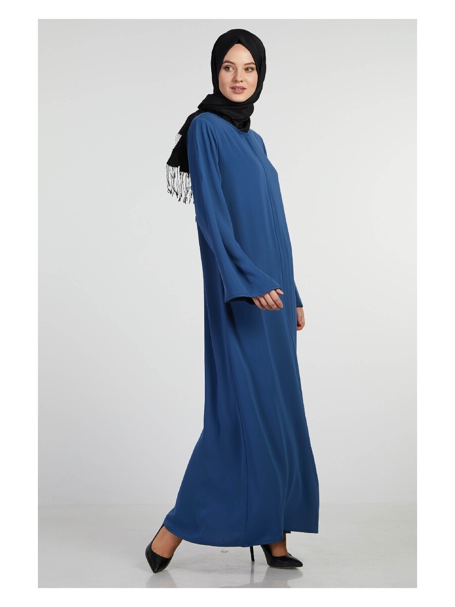 İhvan Elit Fabric Navy Blue Aveze Abaya - 2