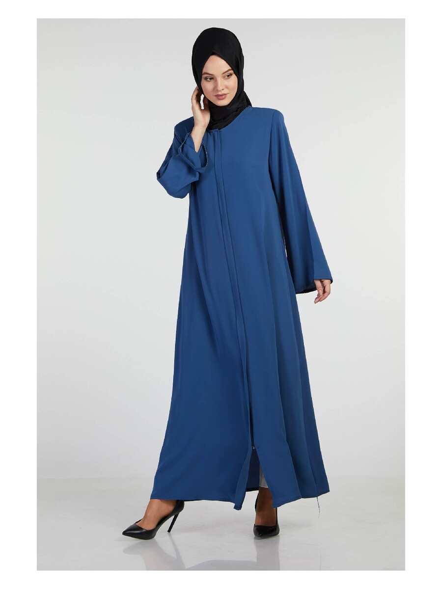 İhvan Elit Fabric Navy Blue Aveze Abaya - 4