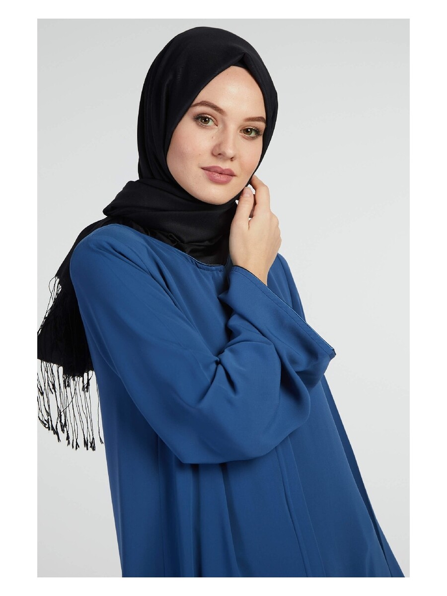 İhvan Elit Fabric Navy Blue Aveze Abaya - 7