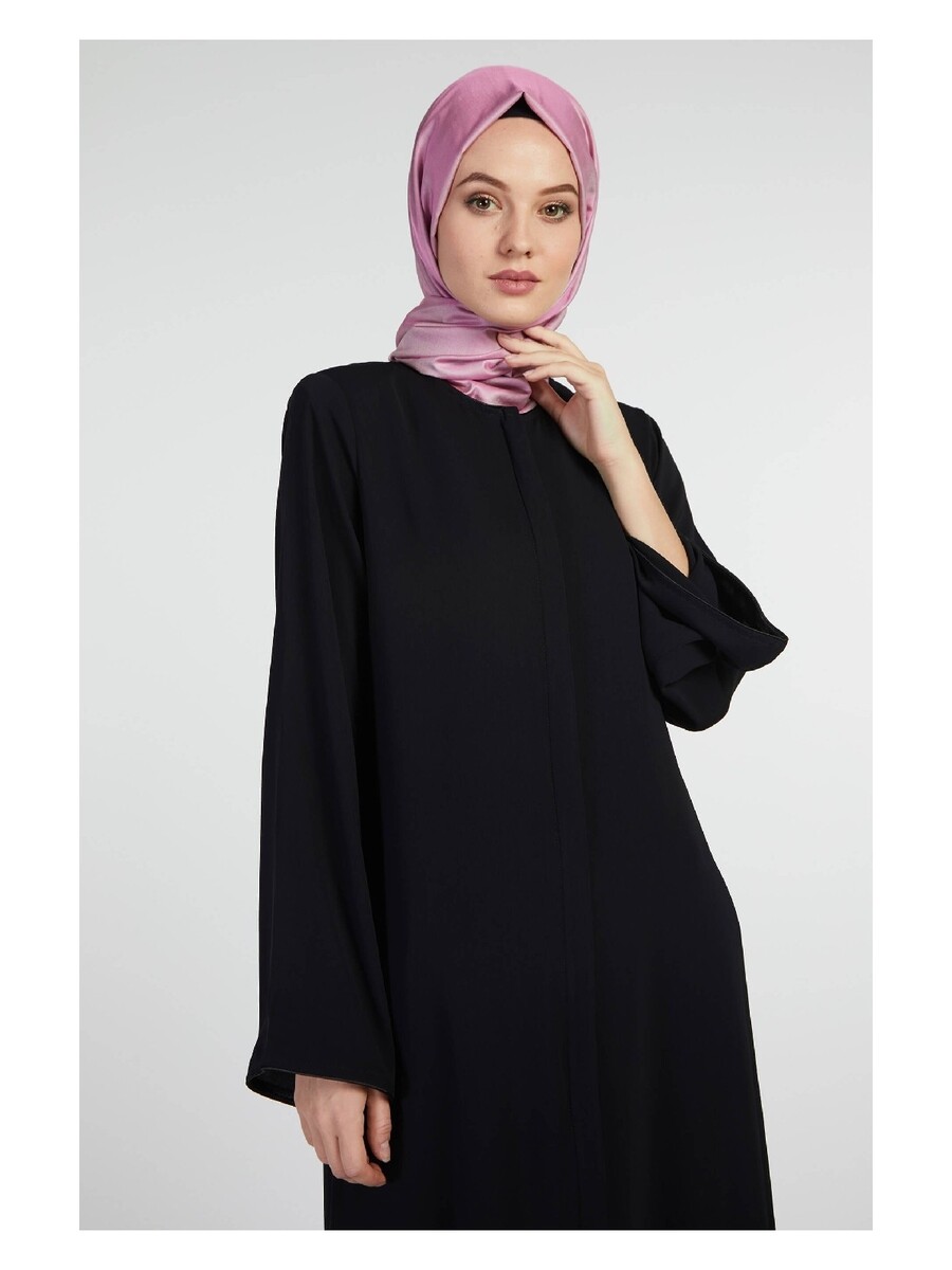 İhvan Elite Fabric Black Aveze Abaya - 2