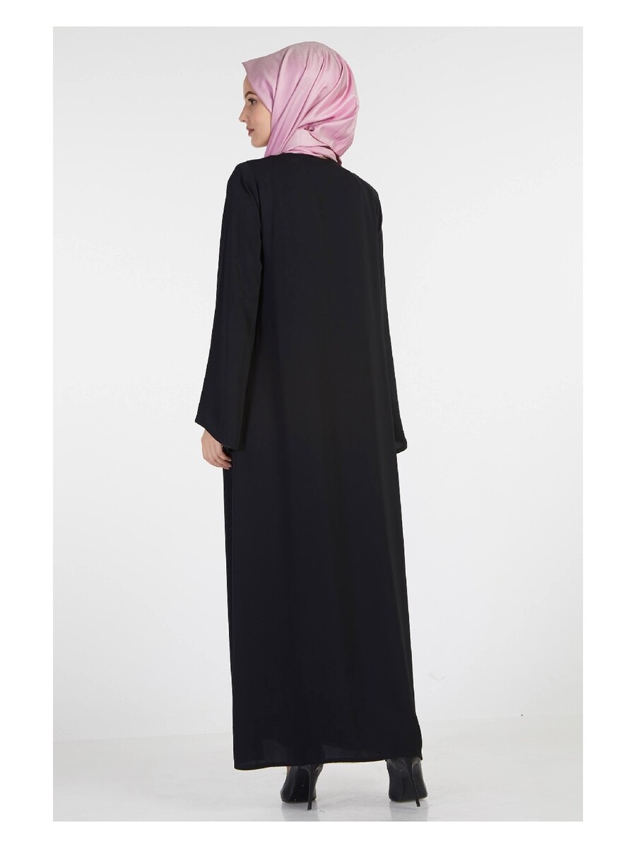 İhvan Elite Fabric Black Aveze Abaya - 6