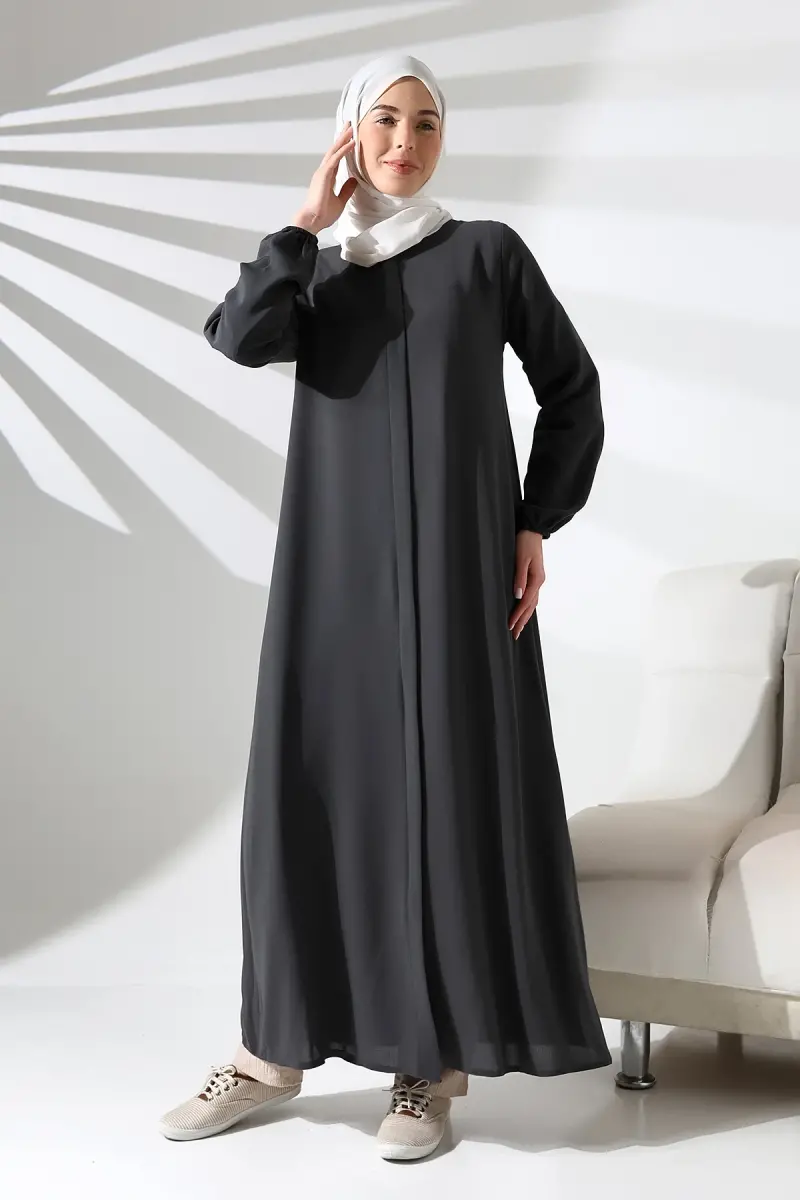 İhvan Elite Fabric Black Aveze Abaya - 1