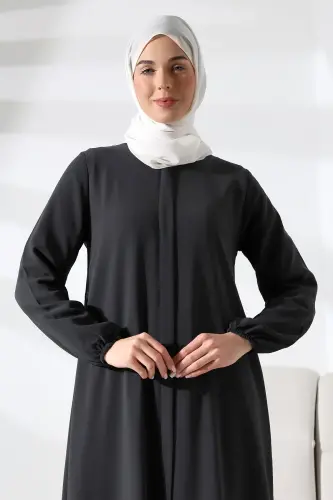 İhvan Elite Fabric Black Aveze Abaya - 4