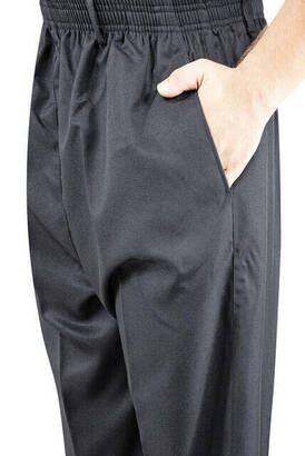 İhvan Fabric Baggy Trousers Seasonal - Black - 3