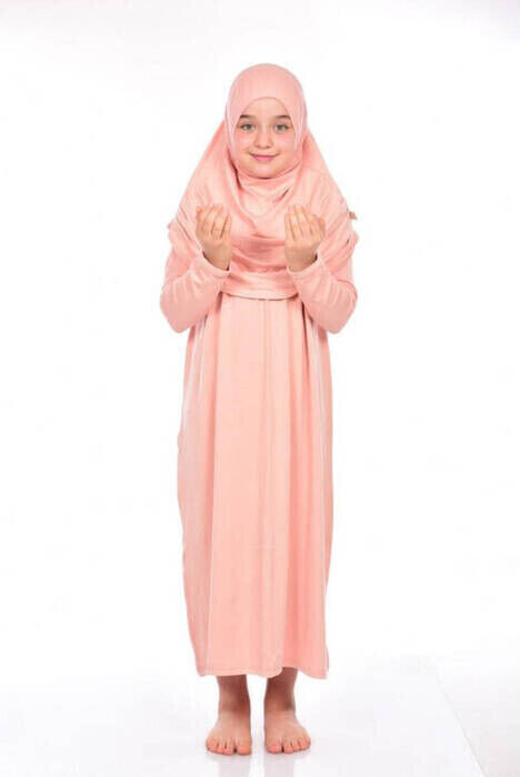 İhvan Kids Practical Prayer Dress For 8-12 Ages Neon - 1