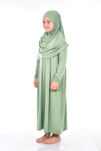 Ikhwan Child Practical Prayer Dress 9-11 Years Mint Green - 2