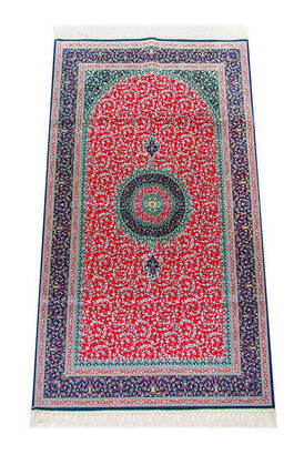 İpekşah Silk Prayer Rug - Red Color - 1