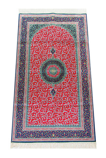 İpekşah Silk Prayer Rug - Red Color - 1