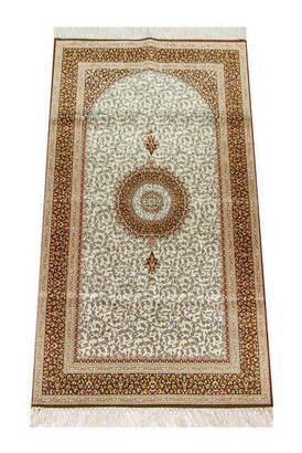 İpekşah Silk Prayer Rug - Yellow Color - 1