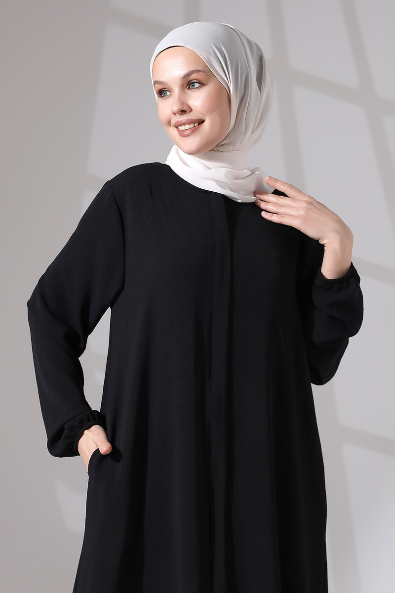 Isra Afghan Women's Hajj Umrah Dress Suit Black - 6