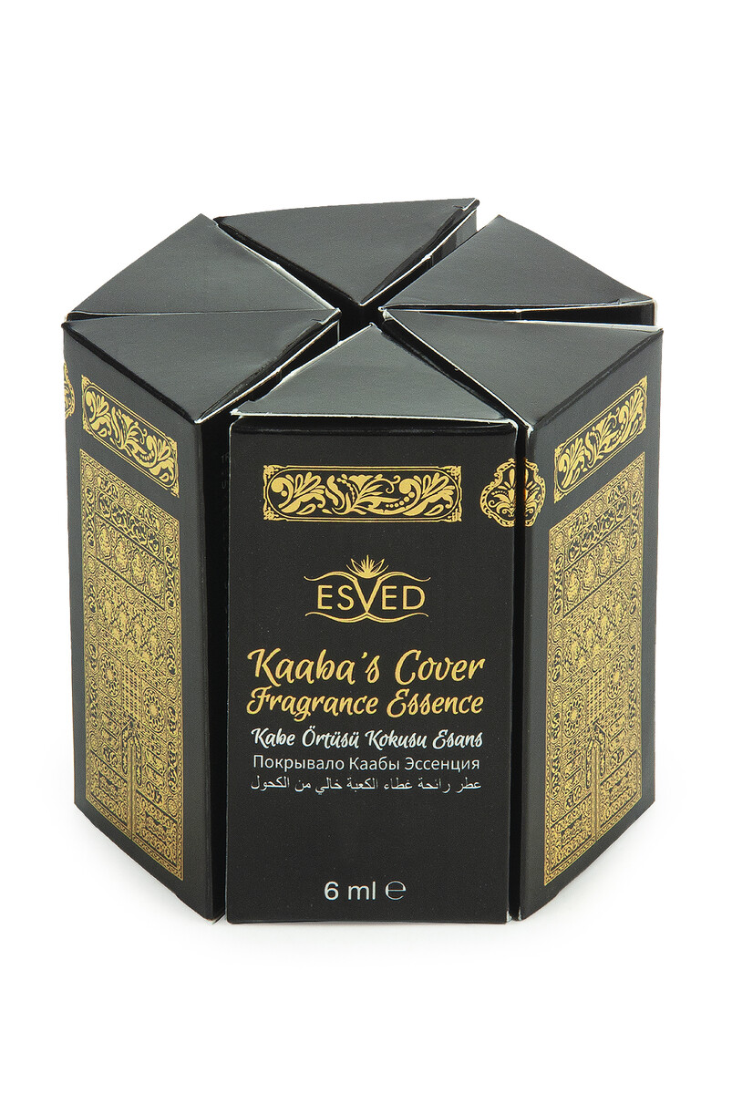 Kaaba Cover Essence 6 Pieces Original Kaaba Cover Scent Glass Bottle 6ML - 4