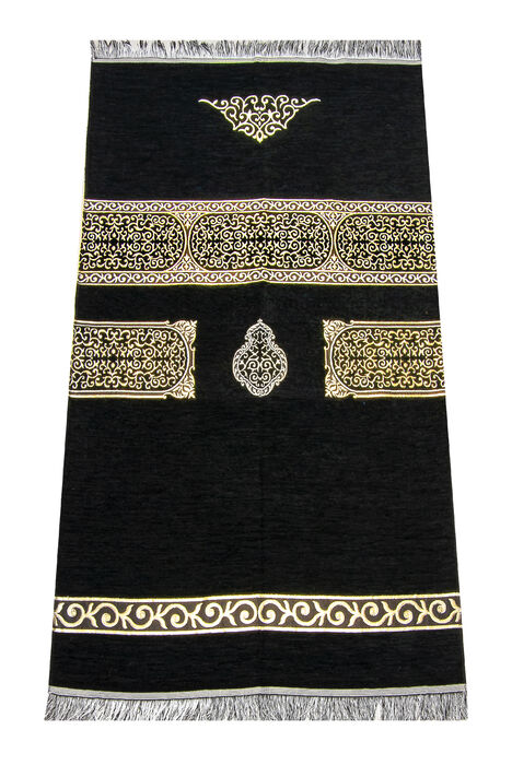 Kaaba Cover Patterned Ultra Plus Chenille Prayer Rug Set-4 - 3