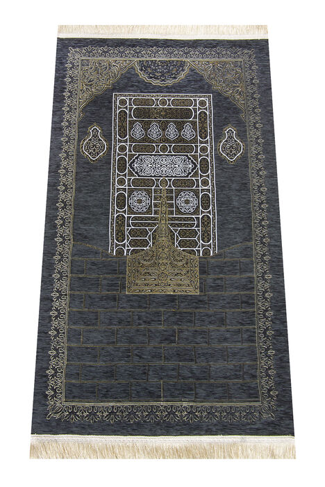 Kaaba Door Patterned Ultra Plus Chenille Prayer Rug Set-5 - 4