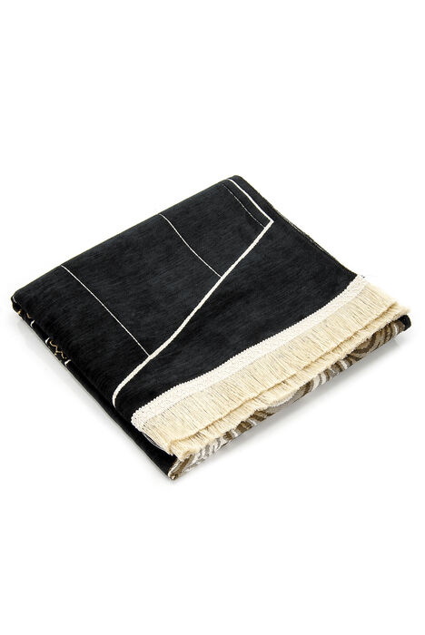 Kaaba Patterned Ultra Plus Black Chenille Prayer Rug 2 - 4