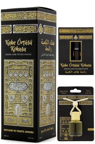 Kabe Örtüsü Kokusu 400ml - Kabe Örtüsü Kokusu 8Ml Araba Kokusu Cam Şişe - Kabe Örtüsü Alkolsüz Esans 3Ml 