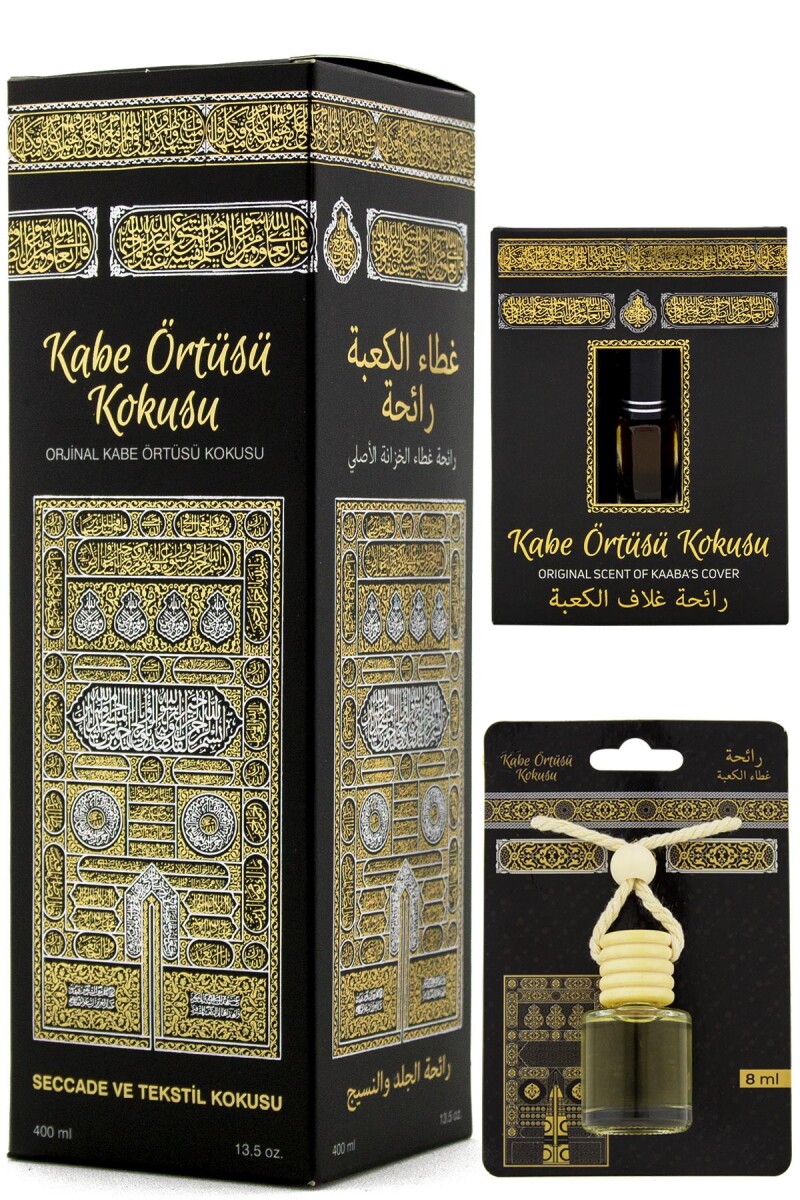 Kabe Örtüsü Kokusu 400ml - Kabe Örtüsü Kokusu 8Ml Araba Kokusu Cam Şişe - Kabe Örtüsü Alkolsüz Esans 3Ml - 1