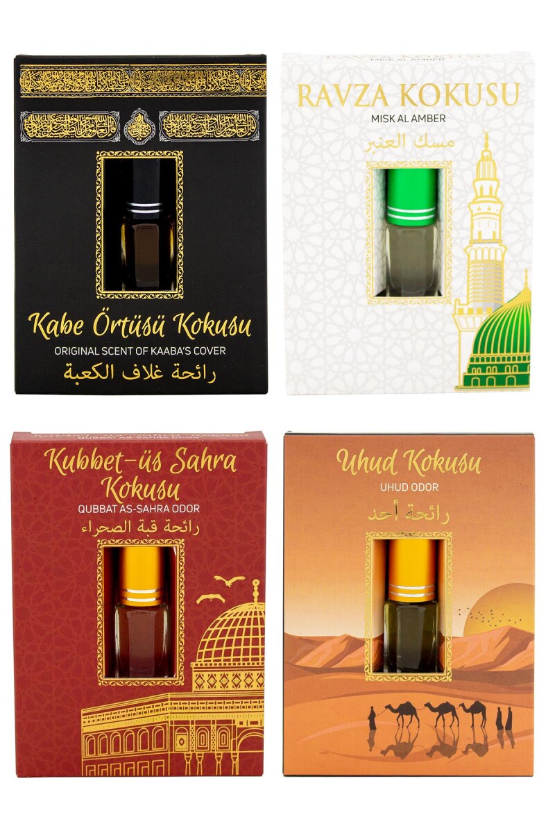 Kabe Örtüsü Kokusu Medine Ravza Kokusu Kubbetül Sahra Kokusu ve Uhud kokusu Alkolsüz Esans 3ml - 1