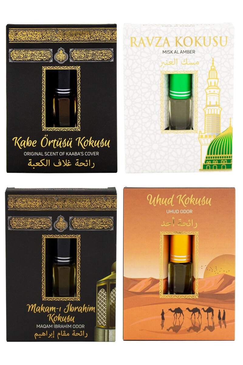 Kabe Örtüsü Kokusu Medine Ravza Kokusu Makamı İbrahim Kokusu ve Uhud kokusu Alkolsüz Esans 3ml - 1