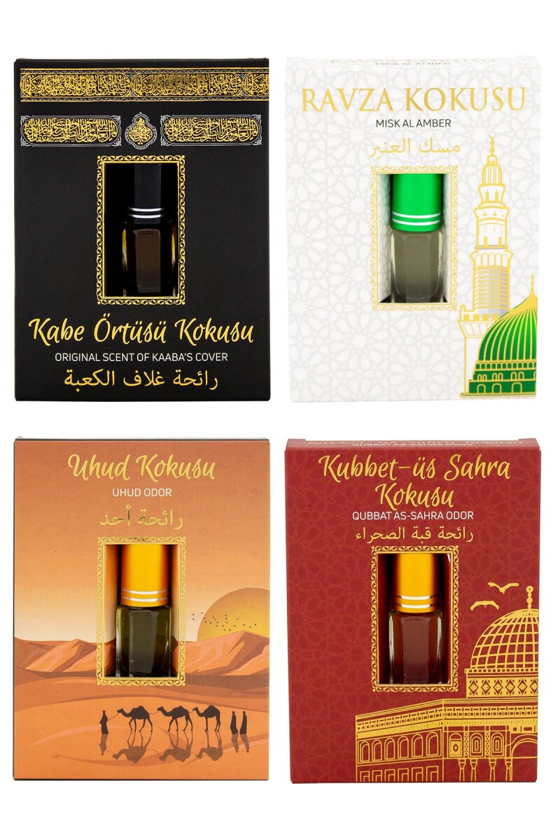 Kabe Örtüsü Kokusu Medine Ravza Kokusu Uhud Kokusu ve Kubbetül Sahra kokusu Alkolsüz Esans 3ml - 1