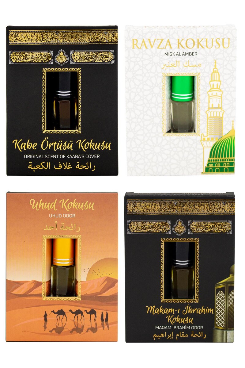 Kabe Örtüsü Kokusu Medine Ravza Kokusu Uhud Kokusu ve Makamı İbrahim kokusu Alkolsüz Esans 3ml - 1