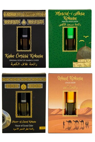 Kabe Örtüsü Kokusu Mescidi Aksa kokusu Hacerül Esved Kokusu ve Uhud kokusu Alkolsüz Esans 3ml - 1