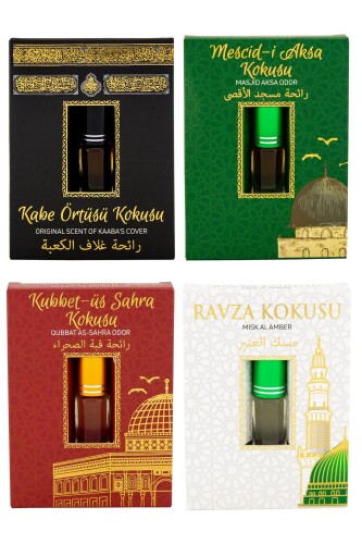 Kabe Örtüsü Kokusu Mescidi Aksa kokusu Kubbetül Sahra Kokusu ve Medine Ravza Kokusu Alkolsüz Esans 3ml - 1