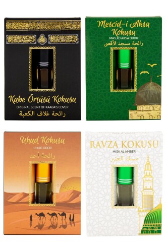 Kabe Örtüsü Kokusu Mescidi Aksa kokusu Uhud Kokusu Ve Medine Ravza Kokusu Alkolsüz Esans 3ml 