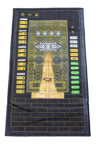 Kabeli My Prayer Rug, Prayer Rug for Children that Speaks Voice and Makes Prayer in 7 Languages, Black - 1