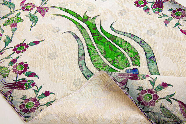 Kids Prayer Rug - Tulip Pattern - Green Color - 2