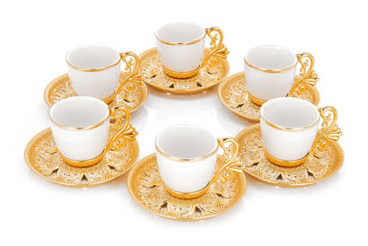 Lal 6-Piece Coffee Cup Set - Gold - 2