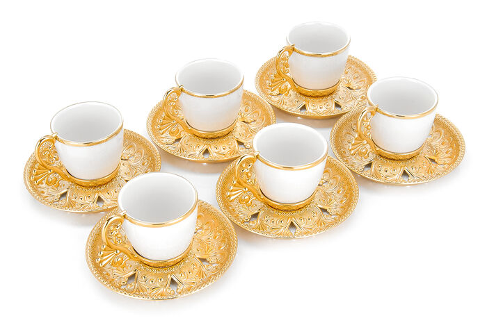 Lal 6-Piece Coffee Cup Set - Gold - 3