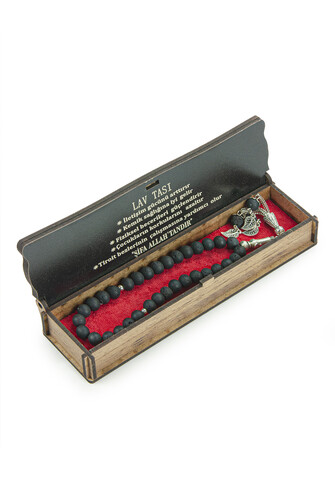 Lava Stone Special Boxed 33-Piece Prayer Beads - 1