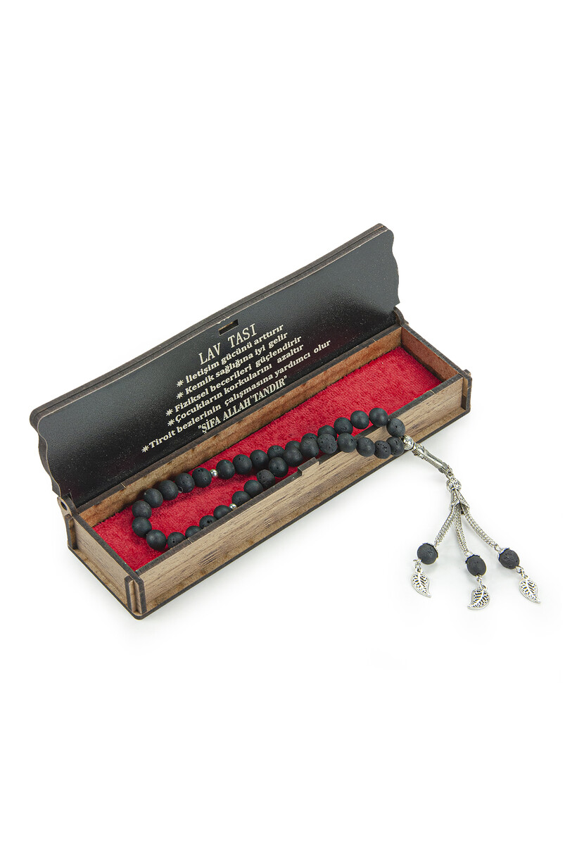 Lava Stone Special Boxed 33-Piece Prayer Beads - 3