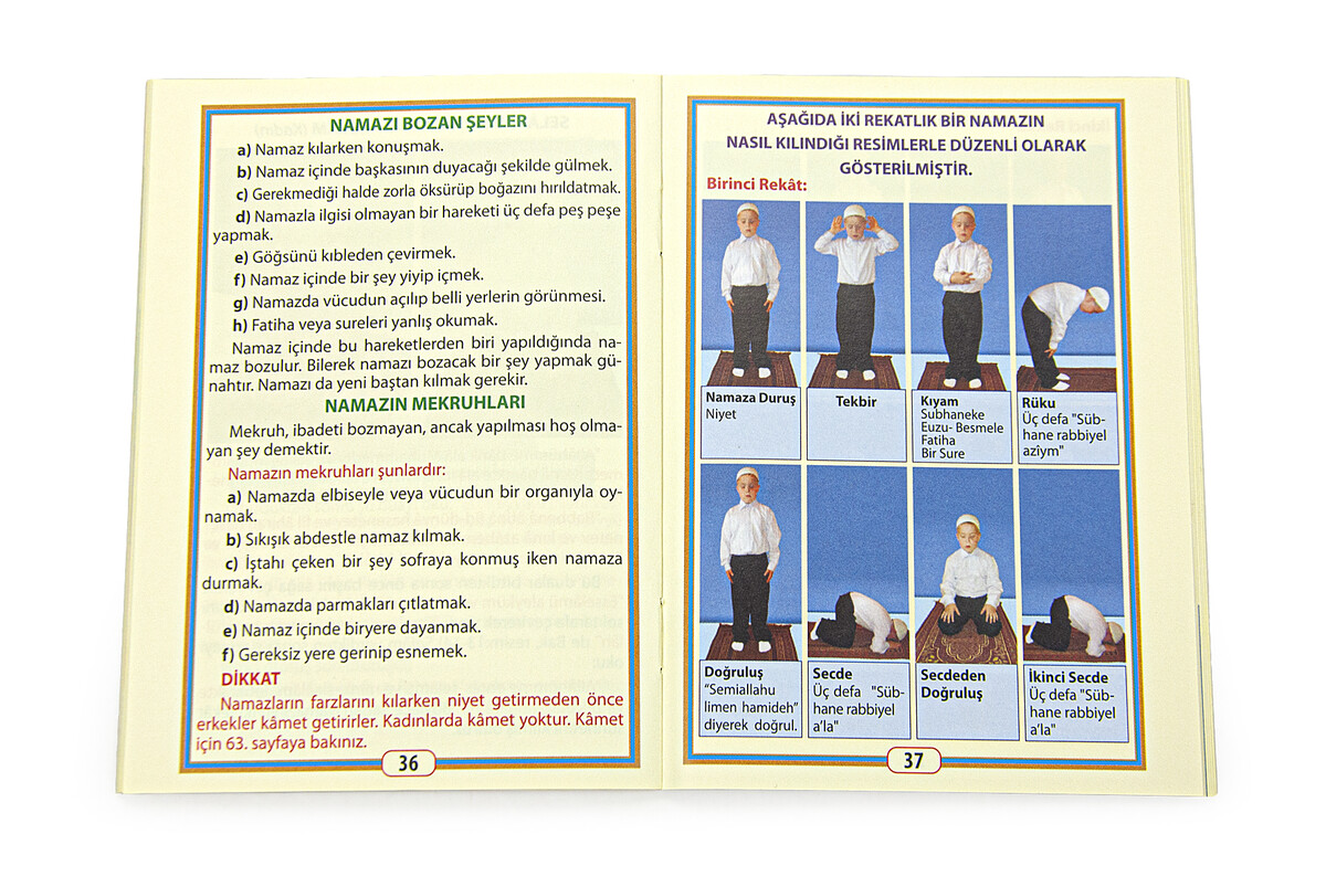 Learning Ablution, Ghusl and Prayer Book - Pocket Size - Blue - Recommended by M.E.B - 3