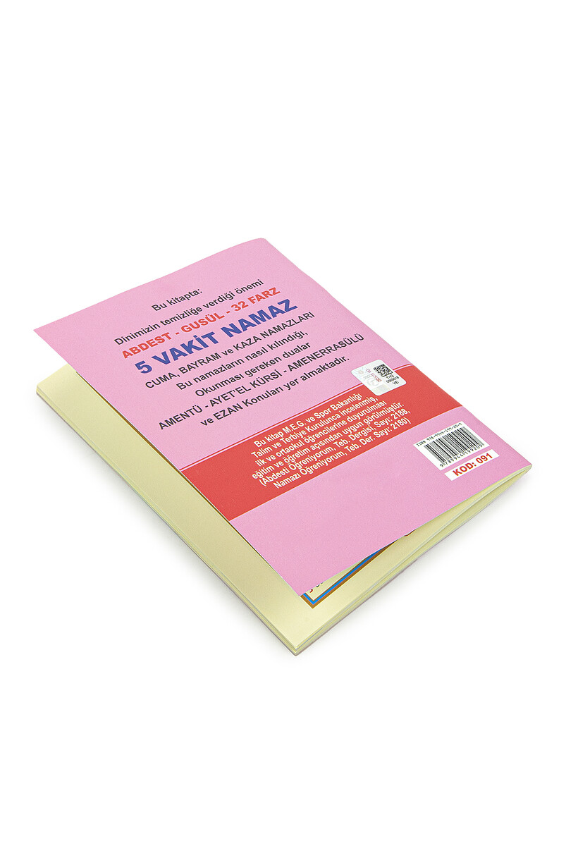 Learning Ablution, Ghusl and Prayer Book - Pocket Size - Pink - Recommended by M.E.B - 2